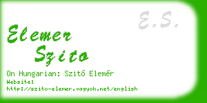 elemer szito business card