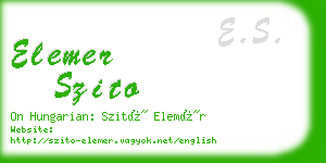 elemer szito business card